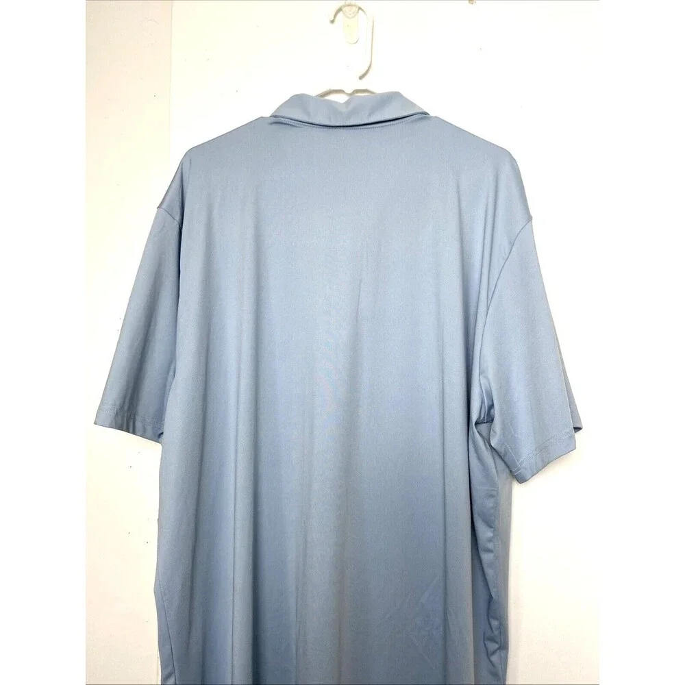 Adidas Golf Polo Shirt Plus Size 2XL Blue Men's Dry Wicking UPF Sun Protection